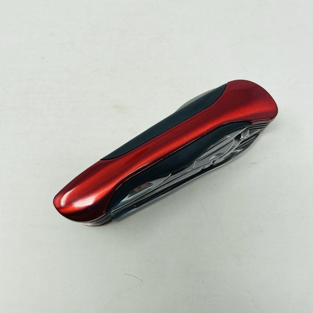 Traveler 12 Function Red Utility Knife in Stainless Steel with Nylon Belt Pouch - Picture 8 of 13